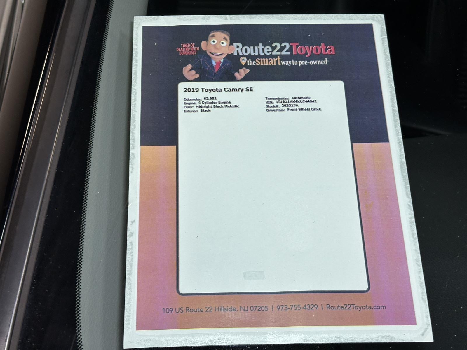 2019 Toyota Camry SE