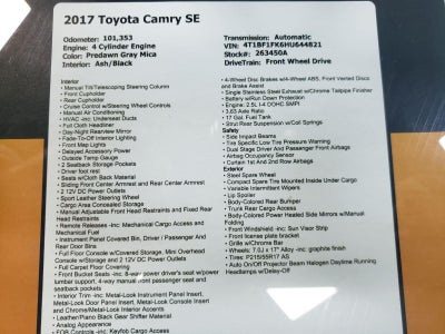 2017 Toyota Camry SE