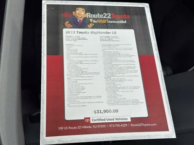2022 Toyota Highlander LE