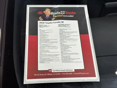 2025 Toyota Corolla SE