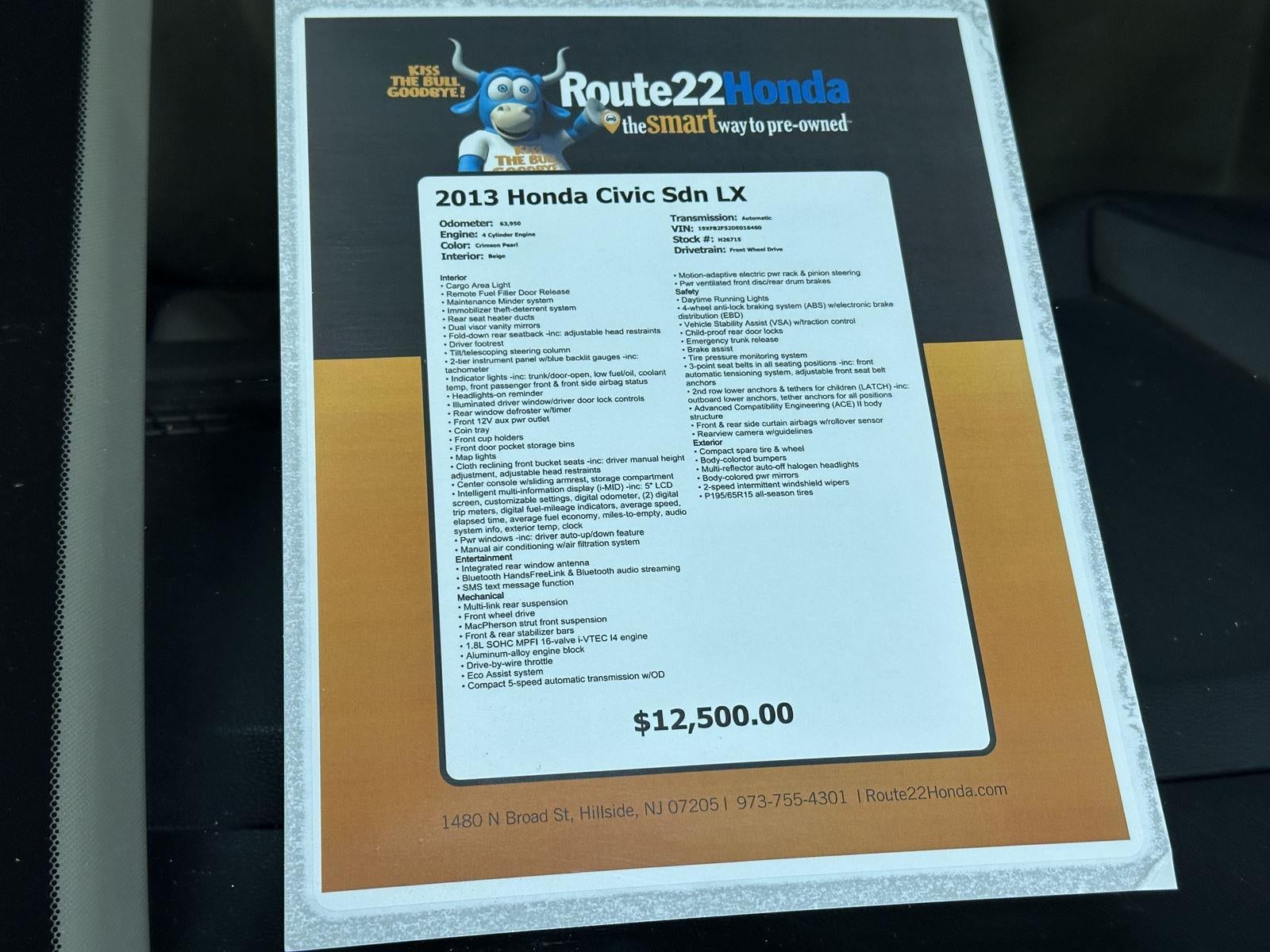 2013 Honda Civic Sdn LX