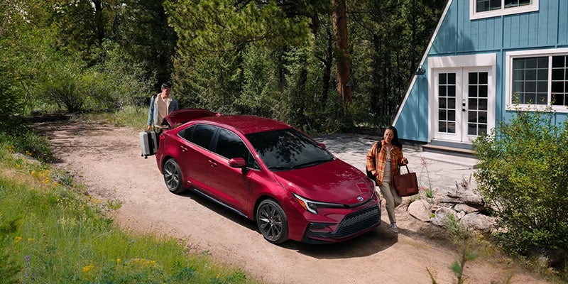 Sporty Toyota sedan with great gas mileage